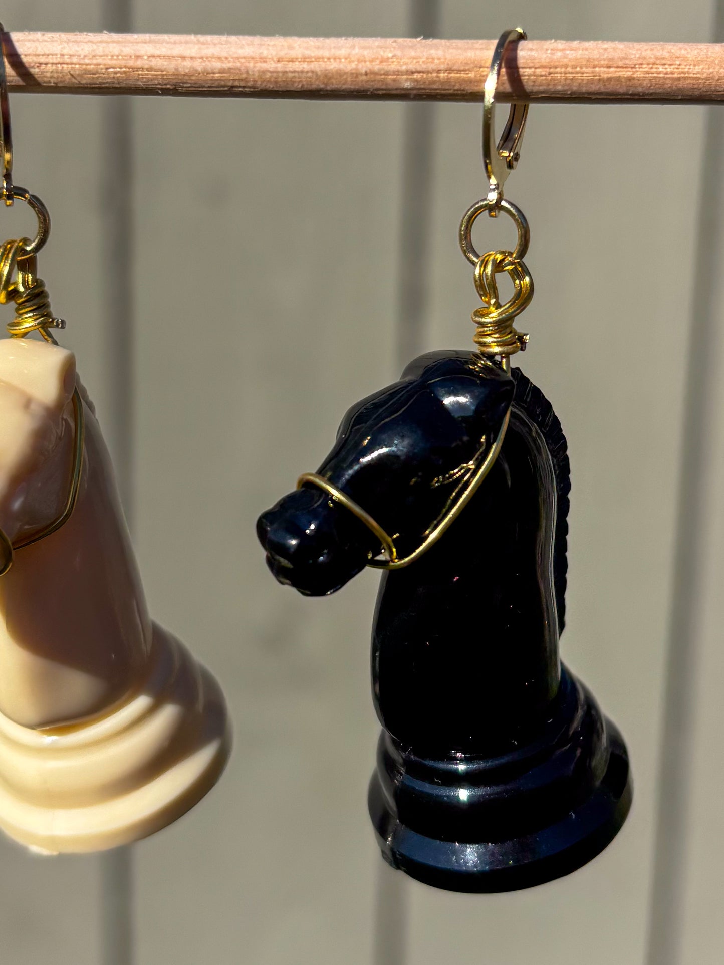 Knight Horse Chess Piece Earrings