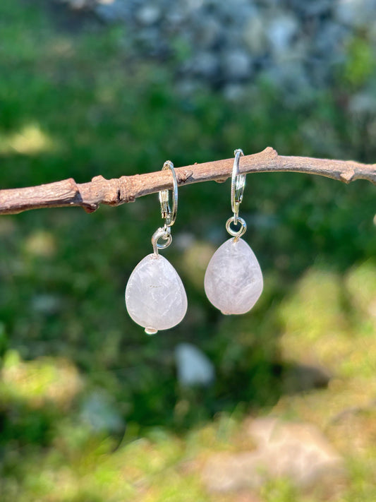 Rose Quartz Little Dangle Earrings