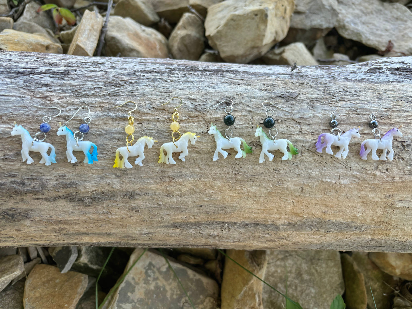 Crystal Unicorn Dangle Earrings