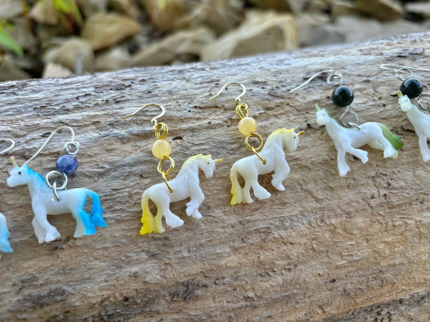 Crystal Unicorn Dangle Earrings