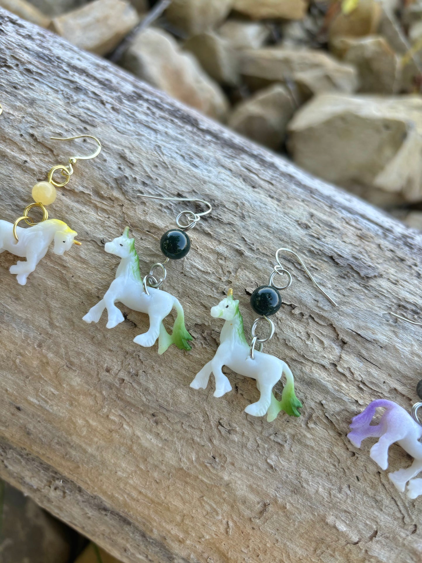 Crystal Unicorn Dangle Earrings