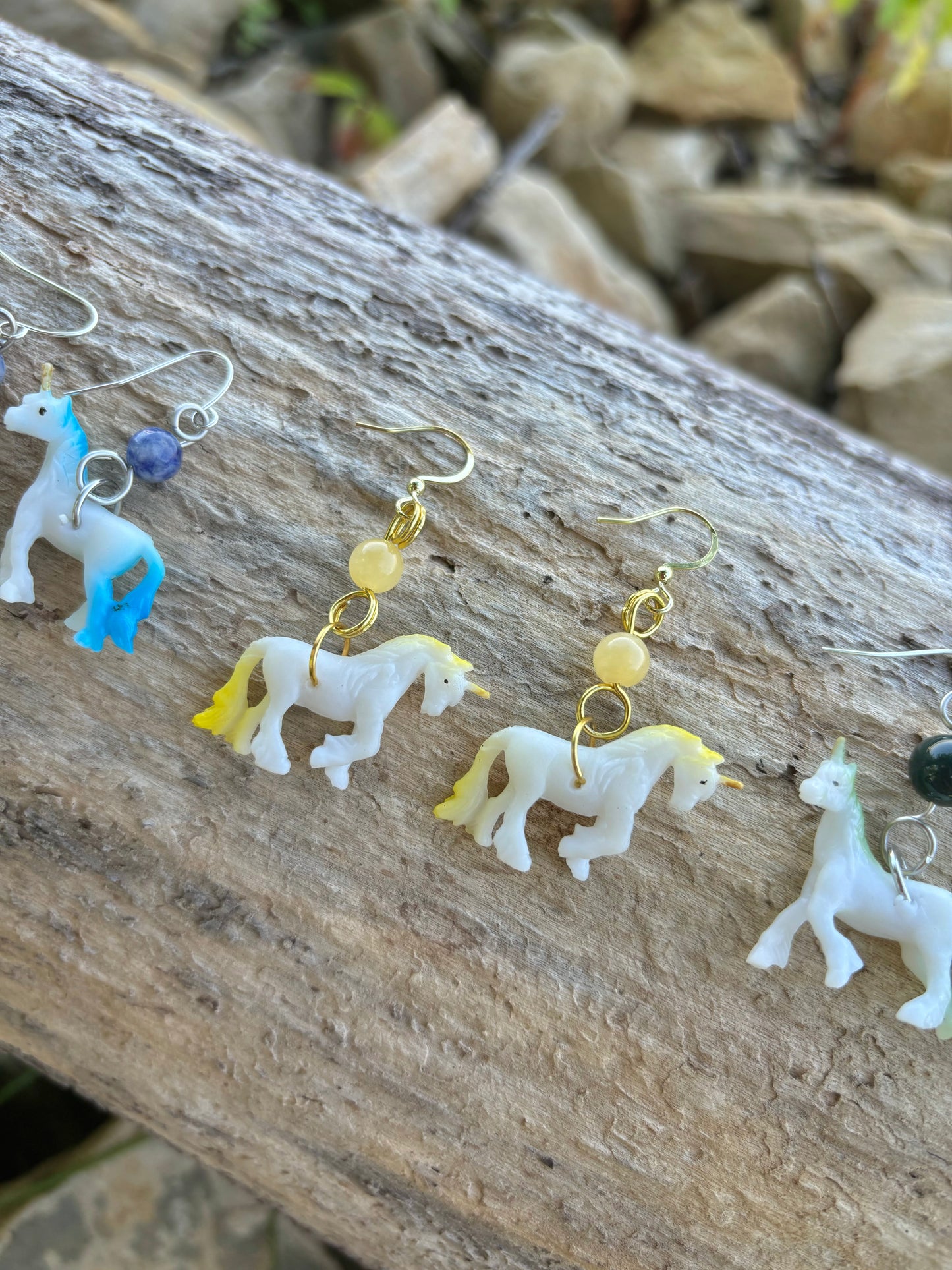 Crystal Unicorn Dangle Earrings