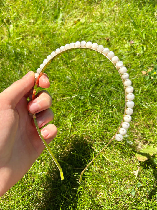 White Jade Crystal Headband