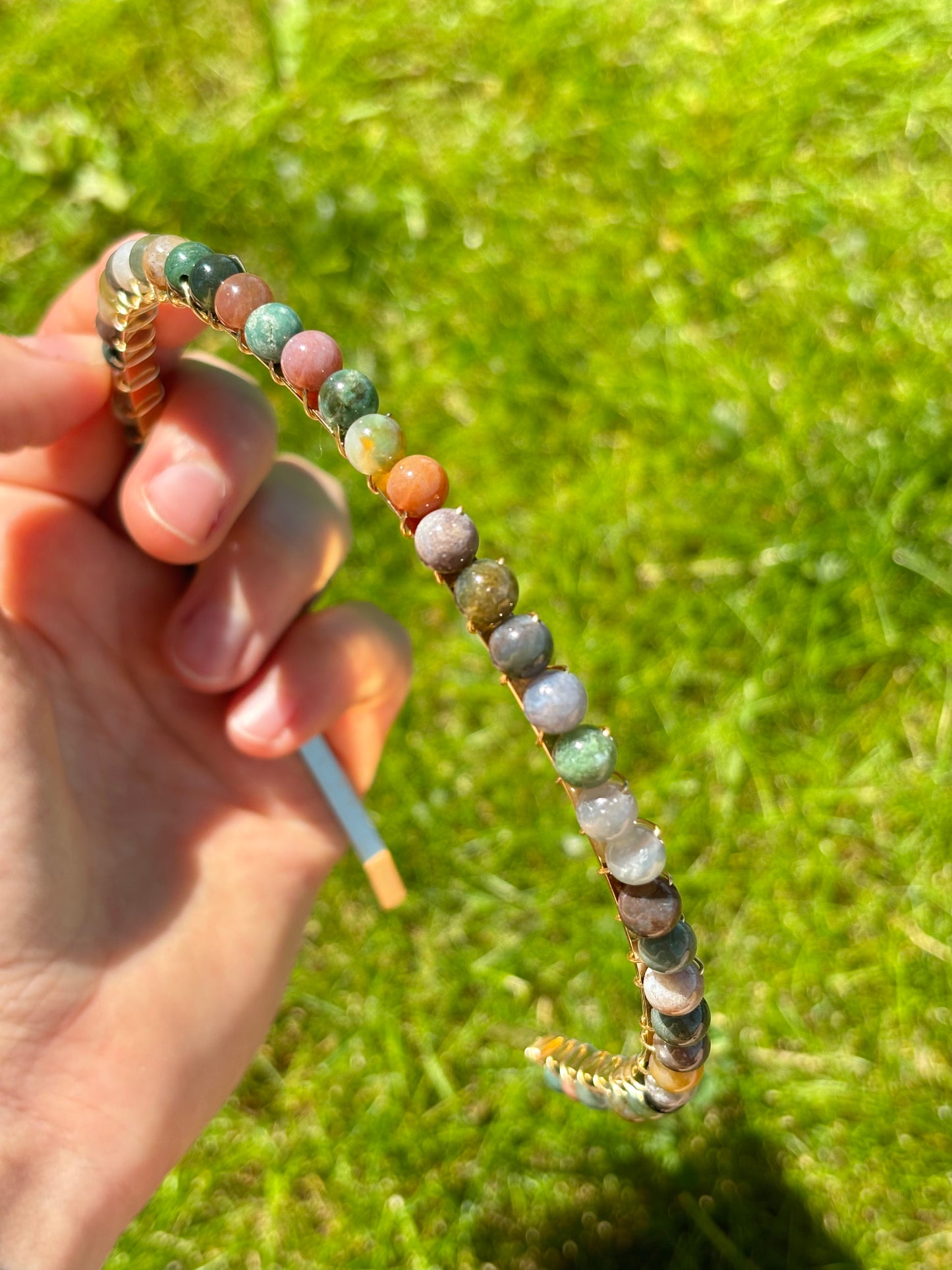 Bloodstone Crystal Headband