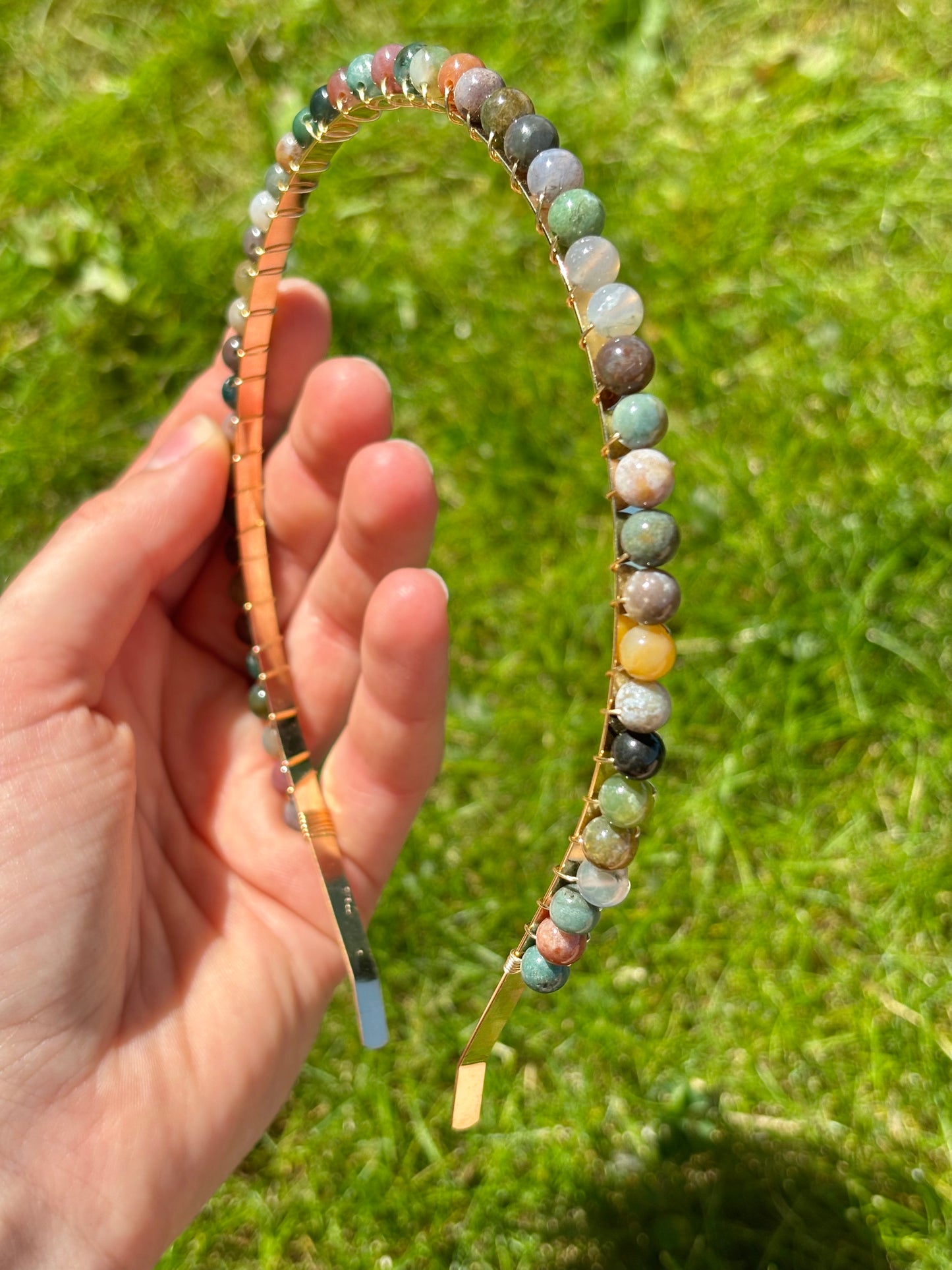 Bloodstone Crystal Headband