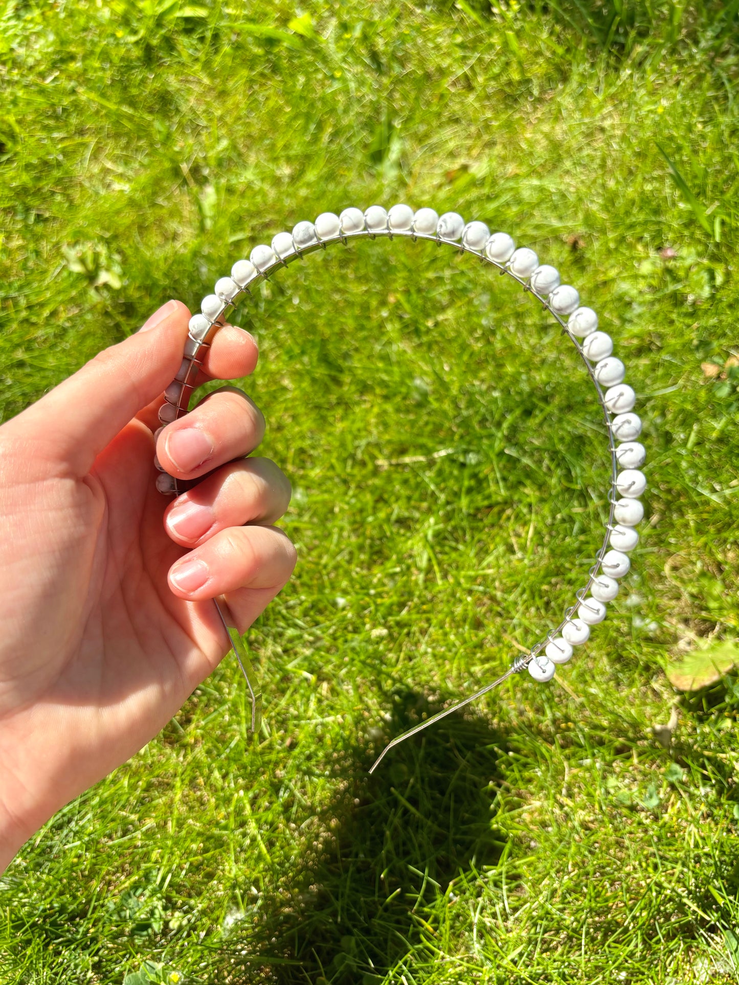 Howlite Crystal Headband