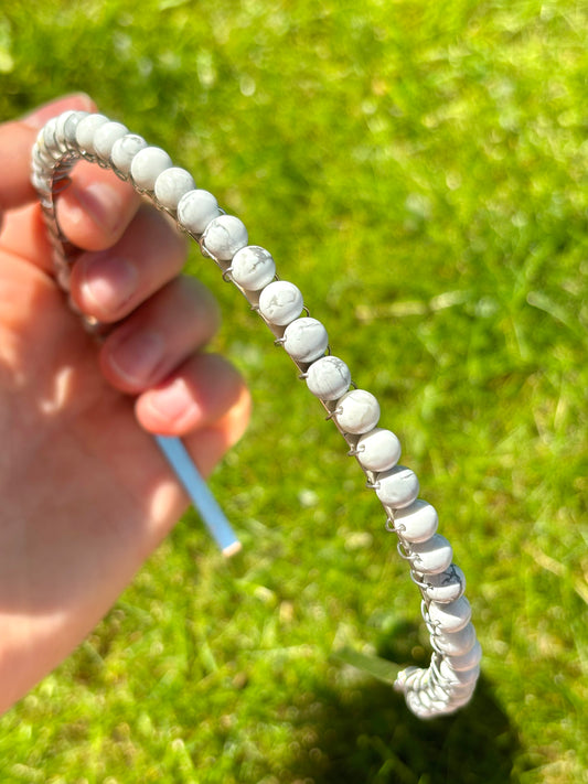 Howlite Crystal Headband