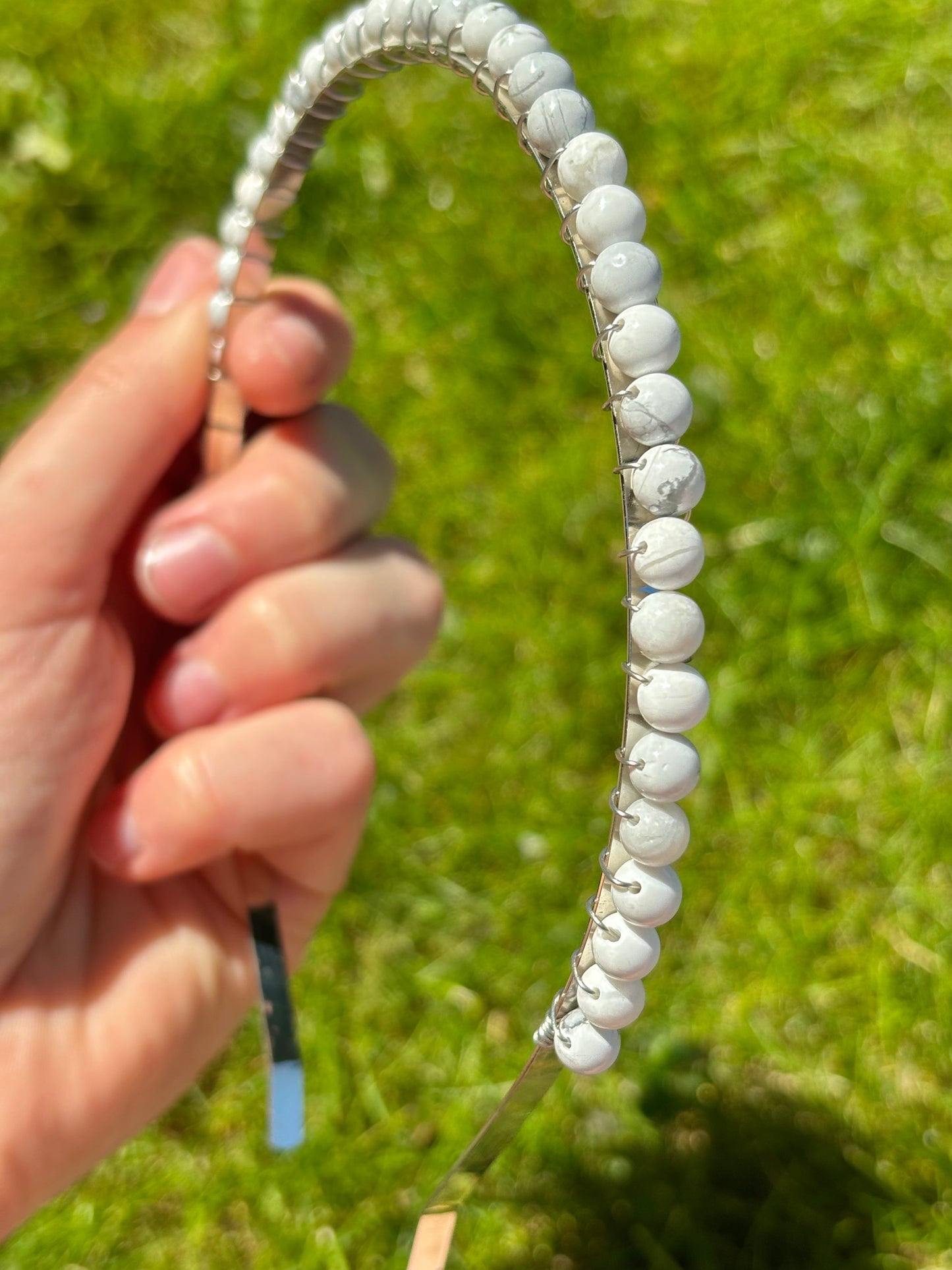 Howlite Crystal Headband