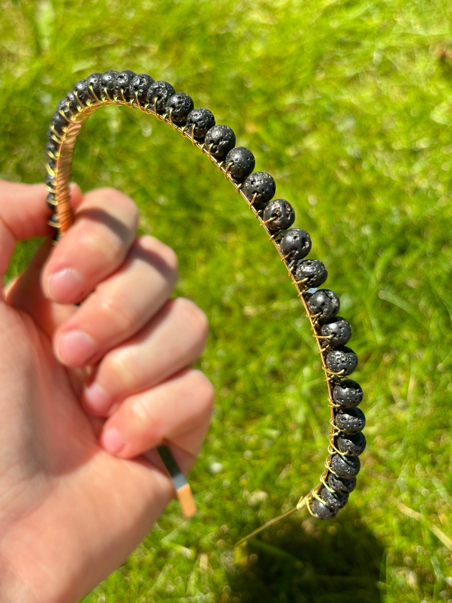 Lavastone Gold Headband