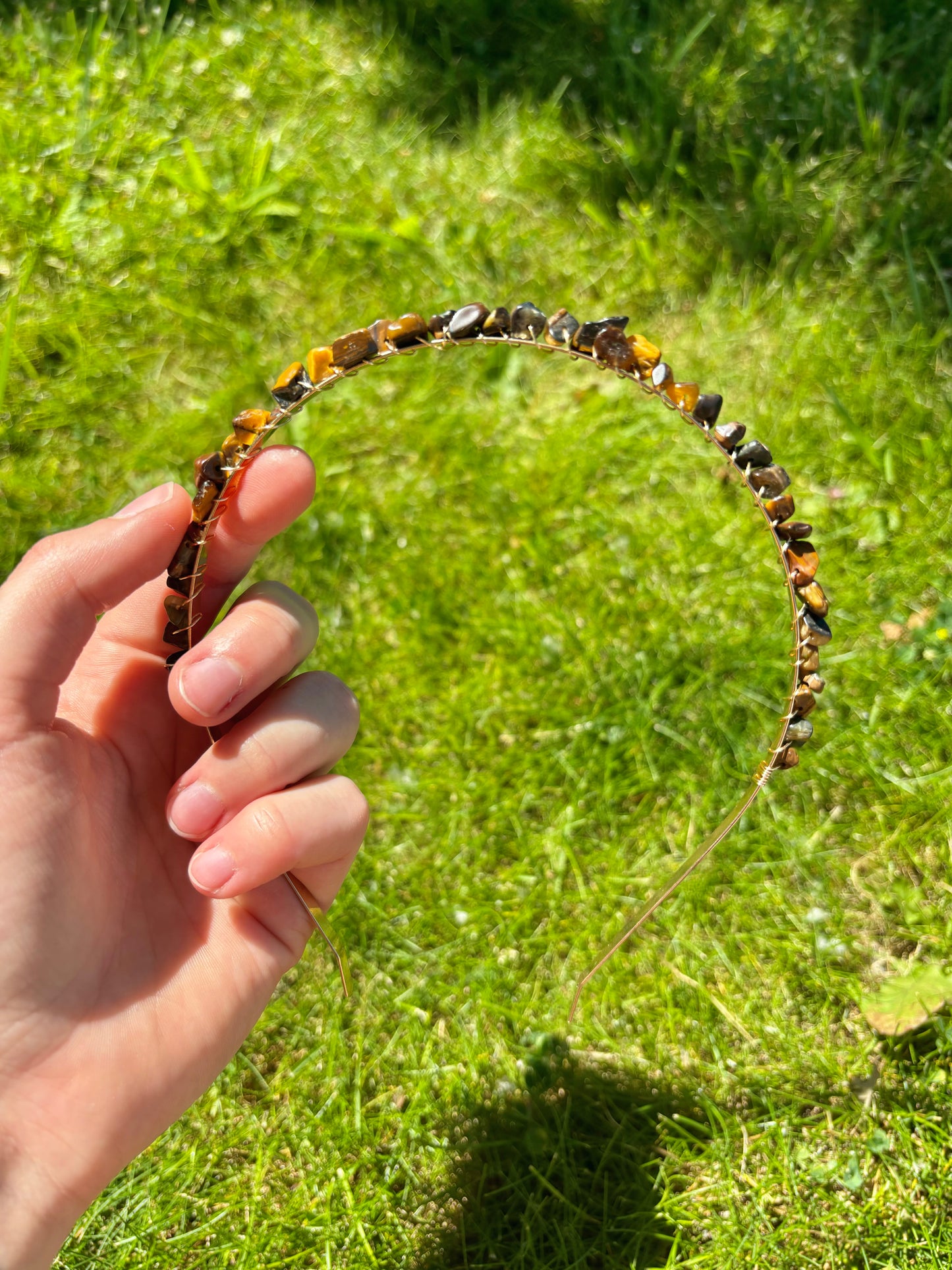 Tiger's Eye Crystal Headband
