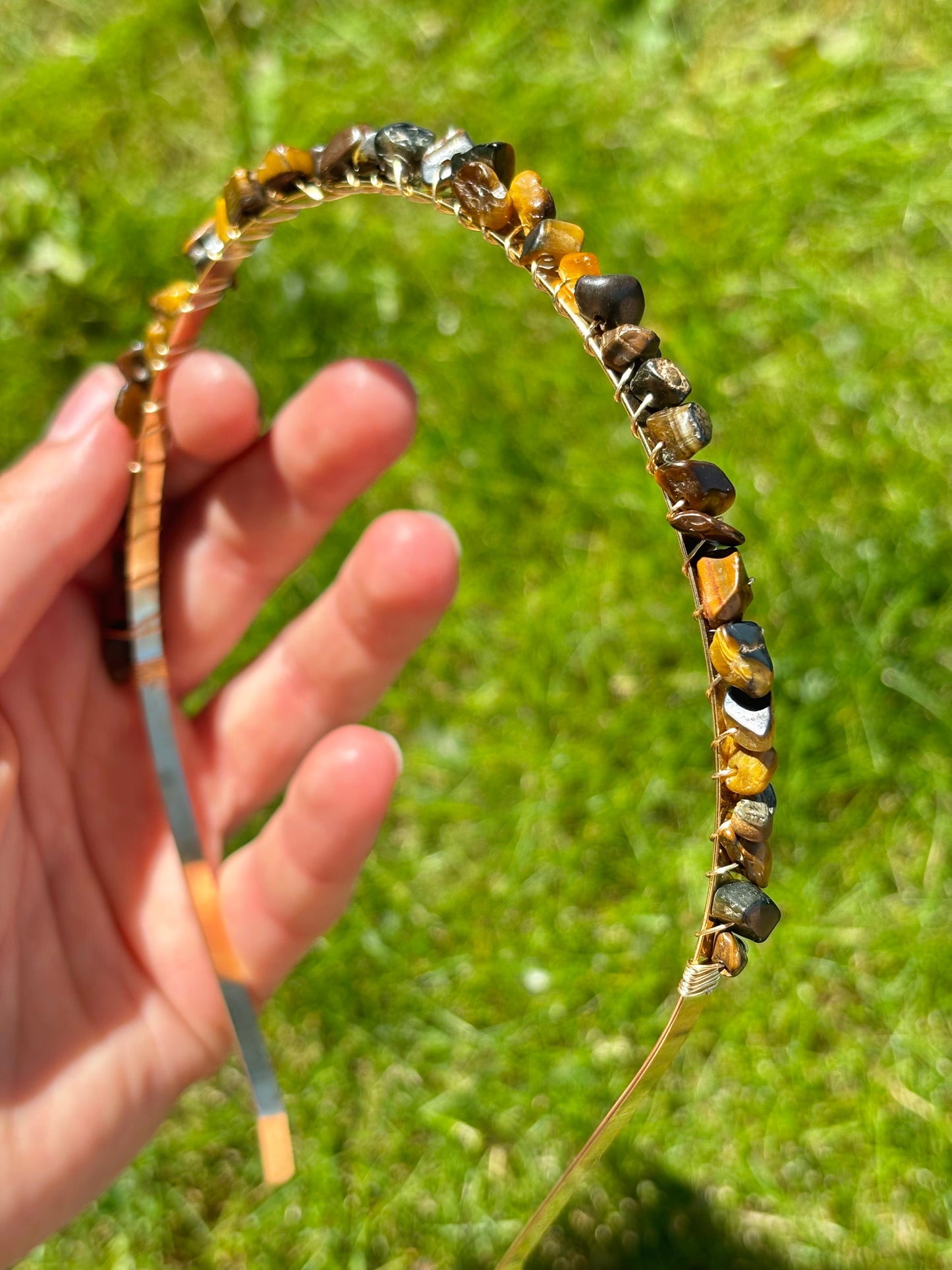 Tiger's Eye Crystal Headband