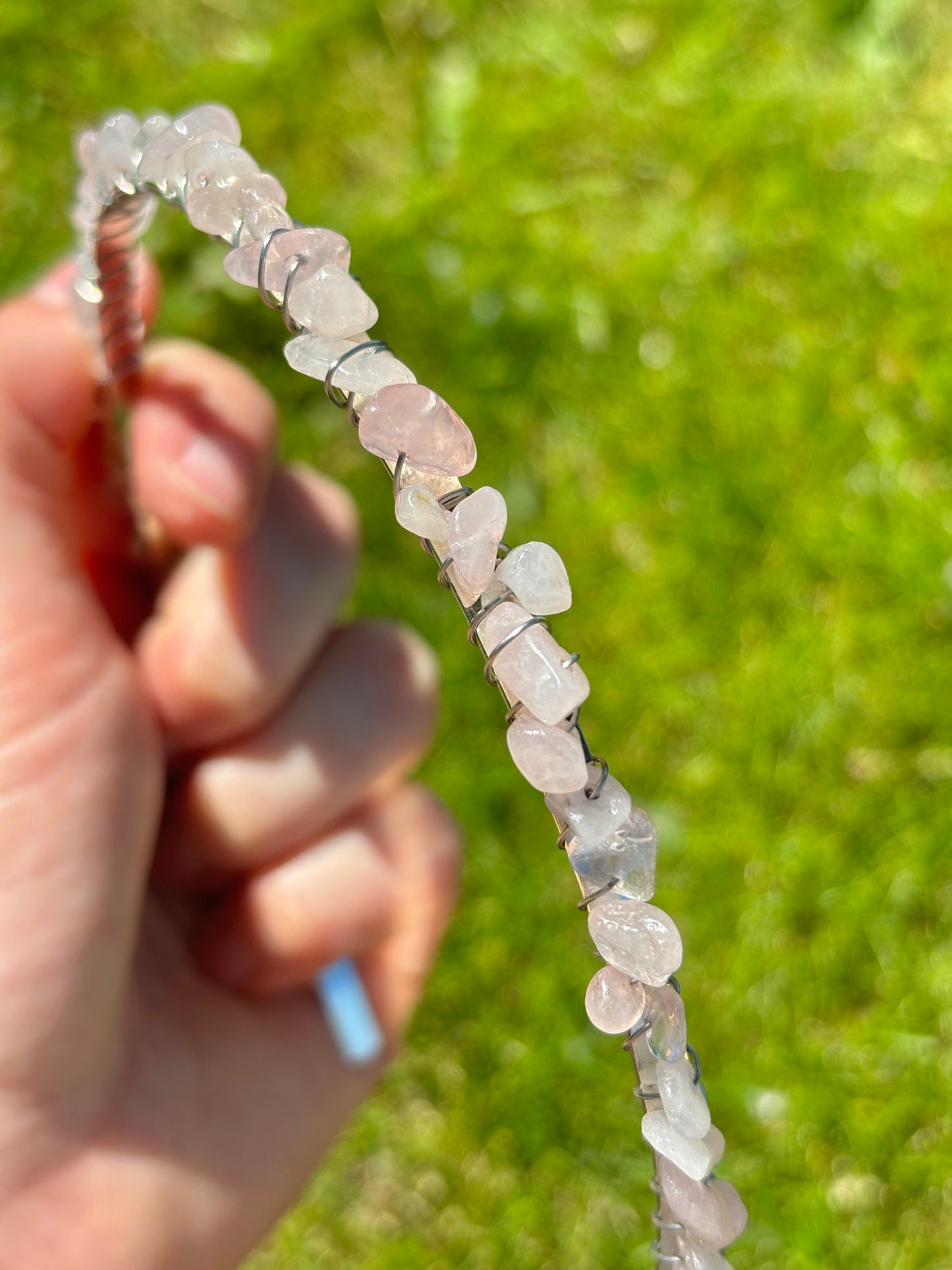 Rose Quartz Crystal Headband