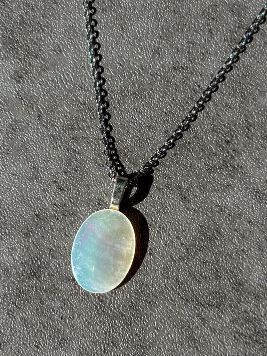 Mother Of Pearl Stainless Steel 18" Necklace