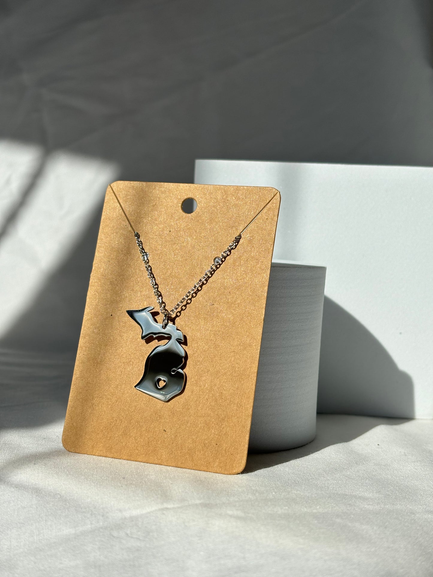 Michigan Heart Charm Necklace