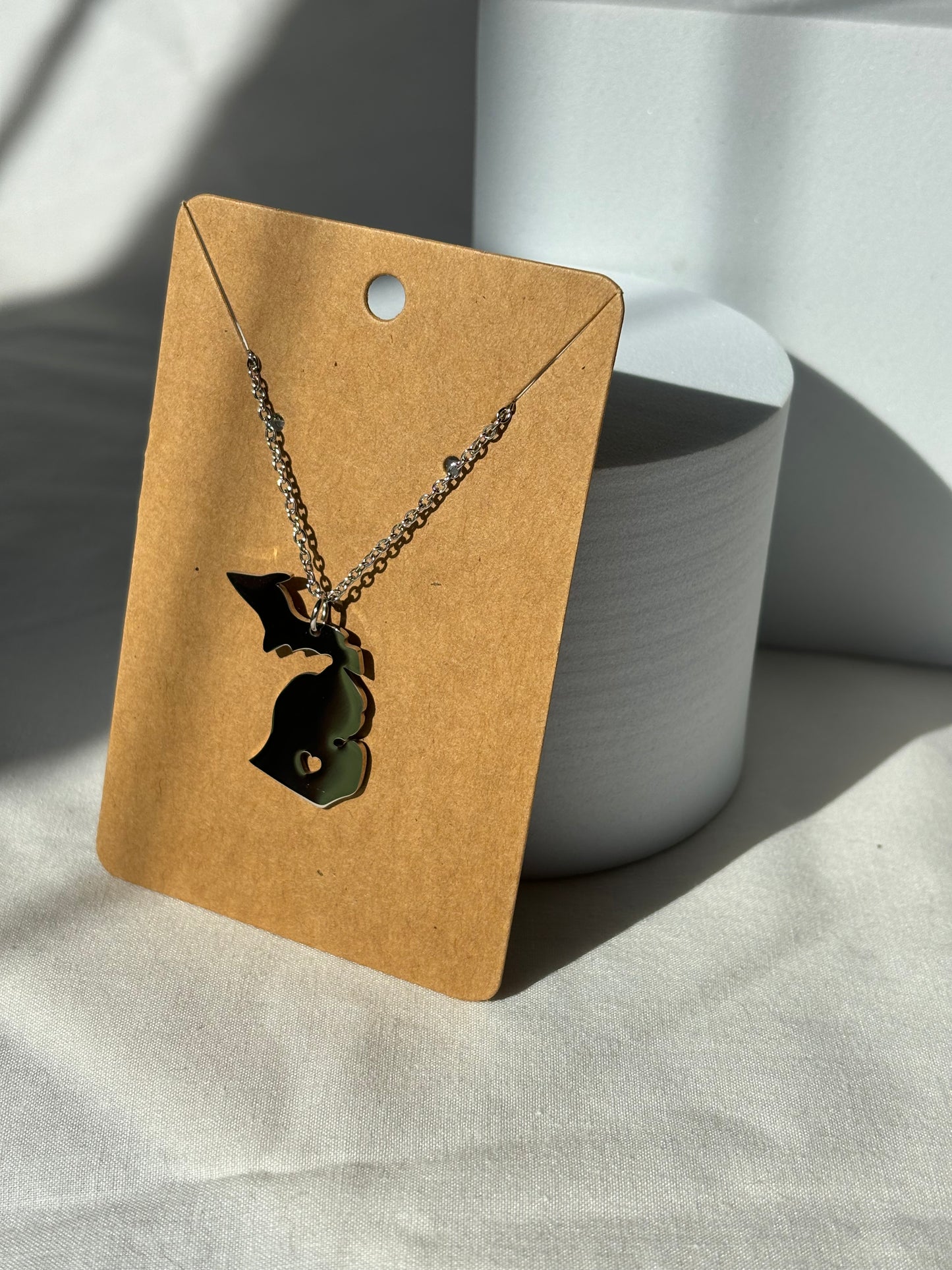 Michigan Heart Charm Necklace