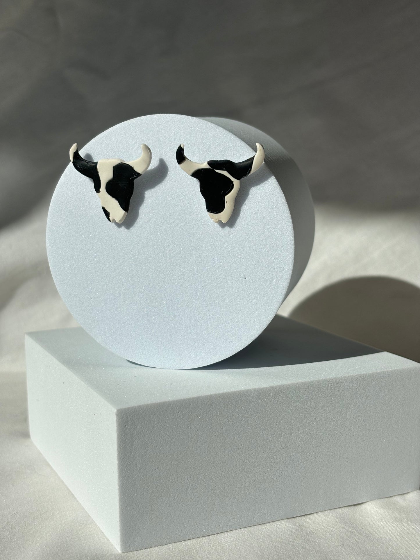 Cattle Brown Spots Handmade Polymer Clay Studs