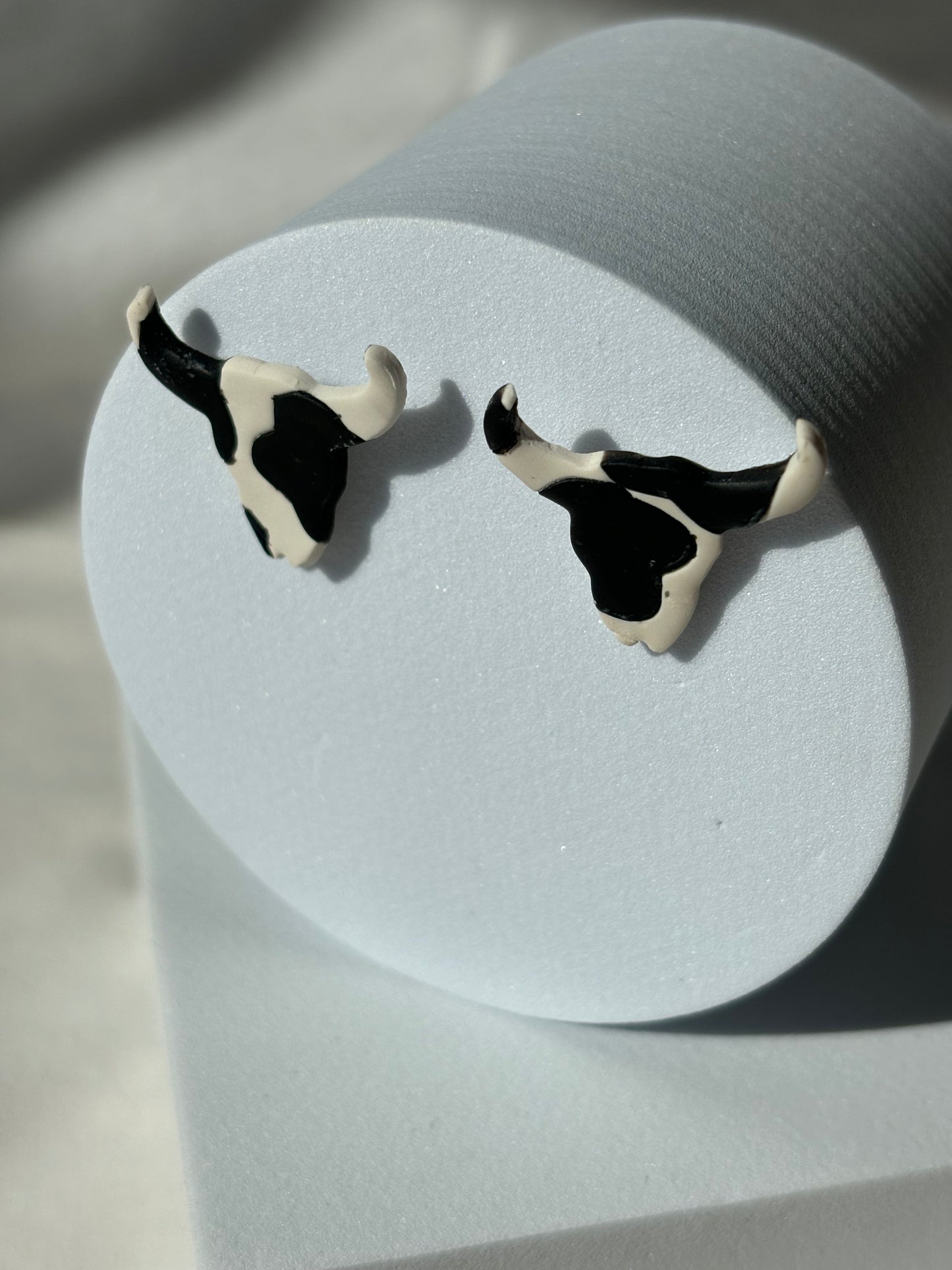 Cattle Brown Spots Handmade Polymer Clay Studs