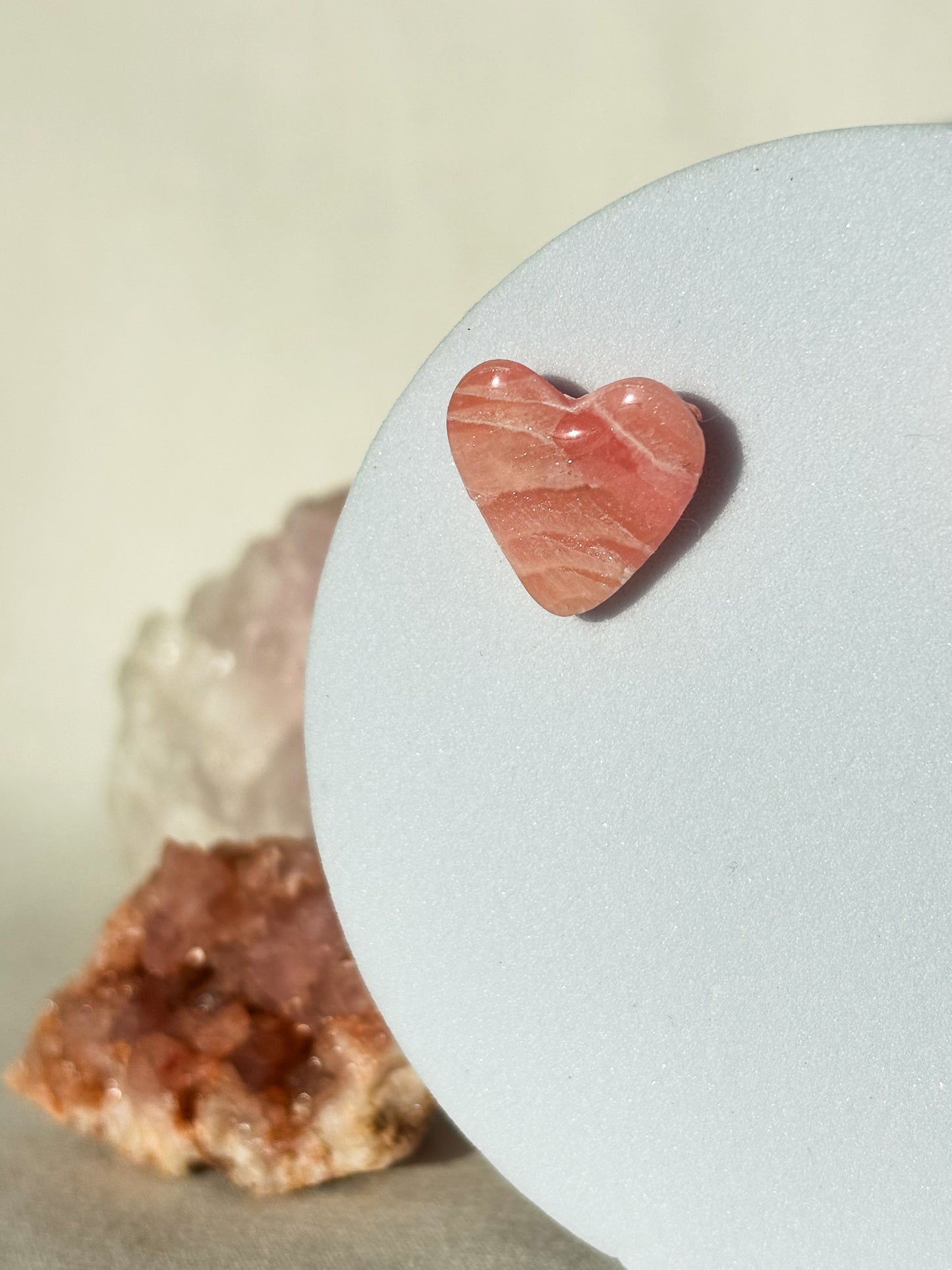 Swirled Pink Heart Clay Stud Earrings