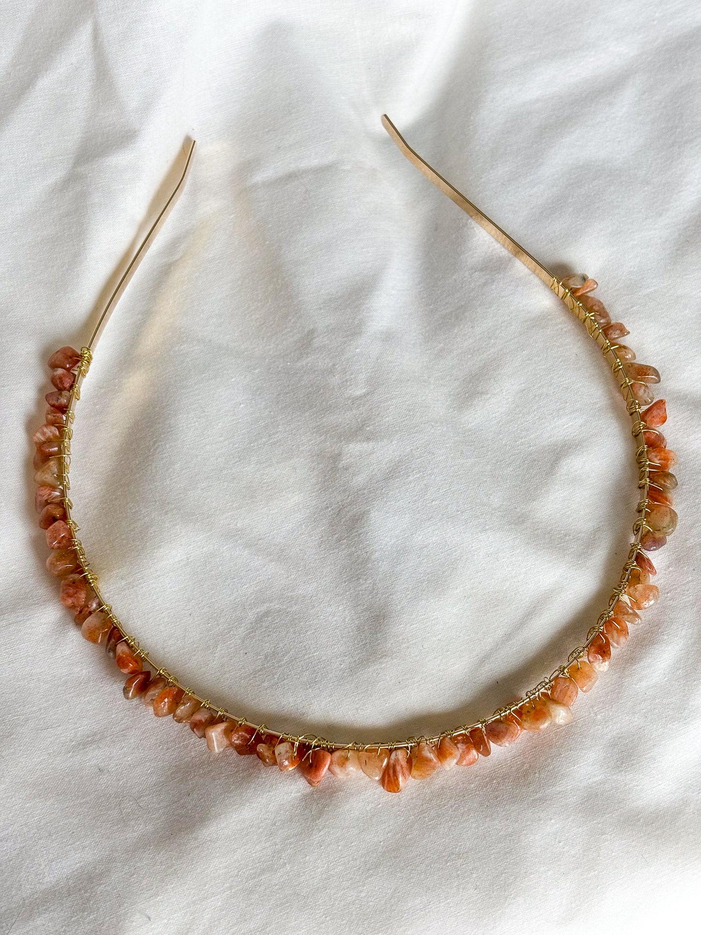 Gold Crystal Headband Tiger's Eye Carnelian