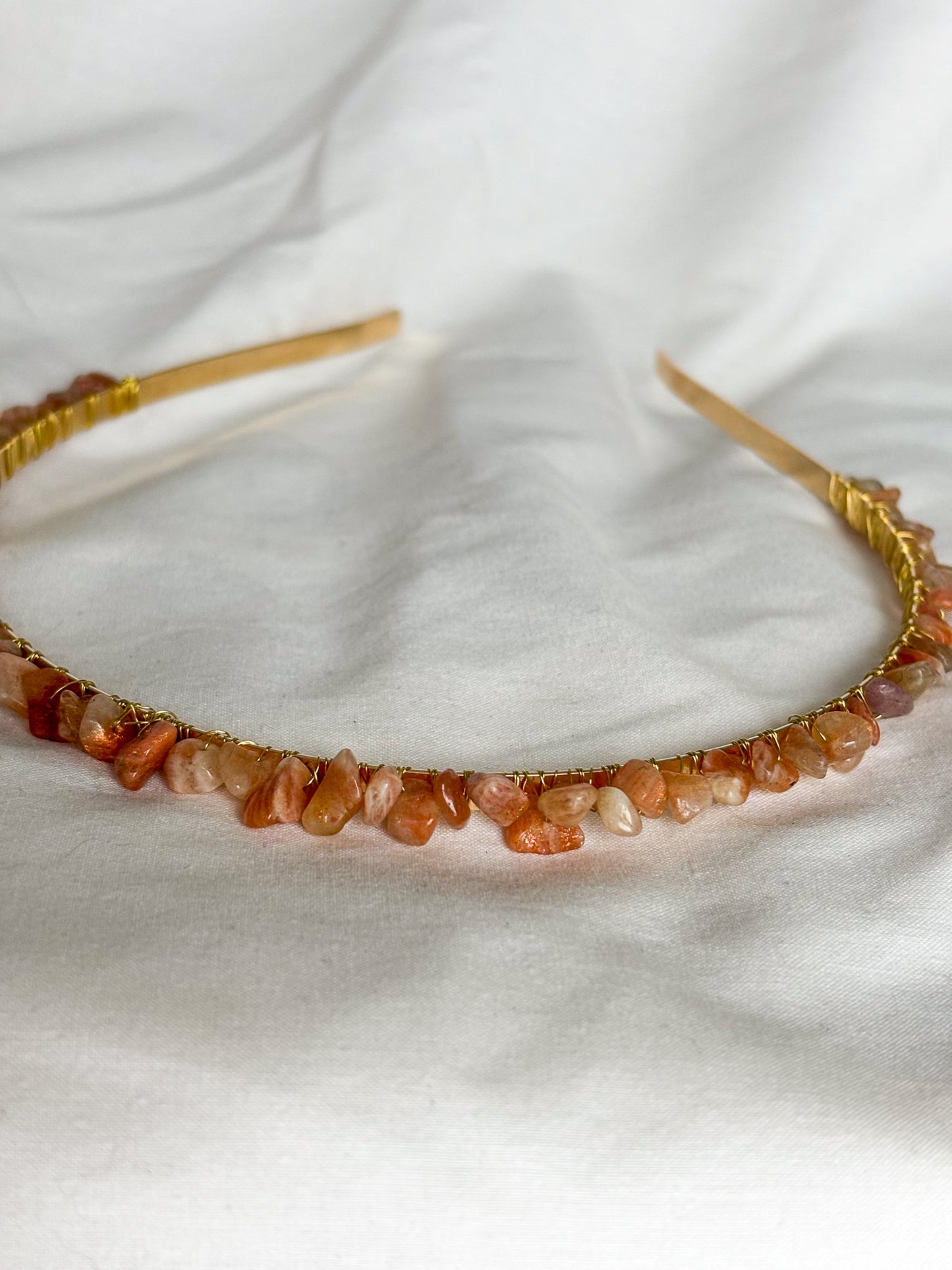 Gold Crystal Headband Tiger's Eye Carnelian