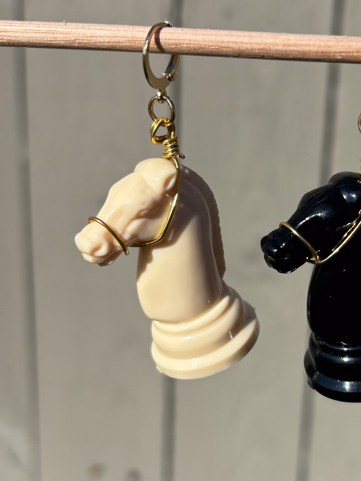 Knight Horse Chess Piece Earrings
