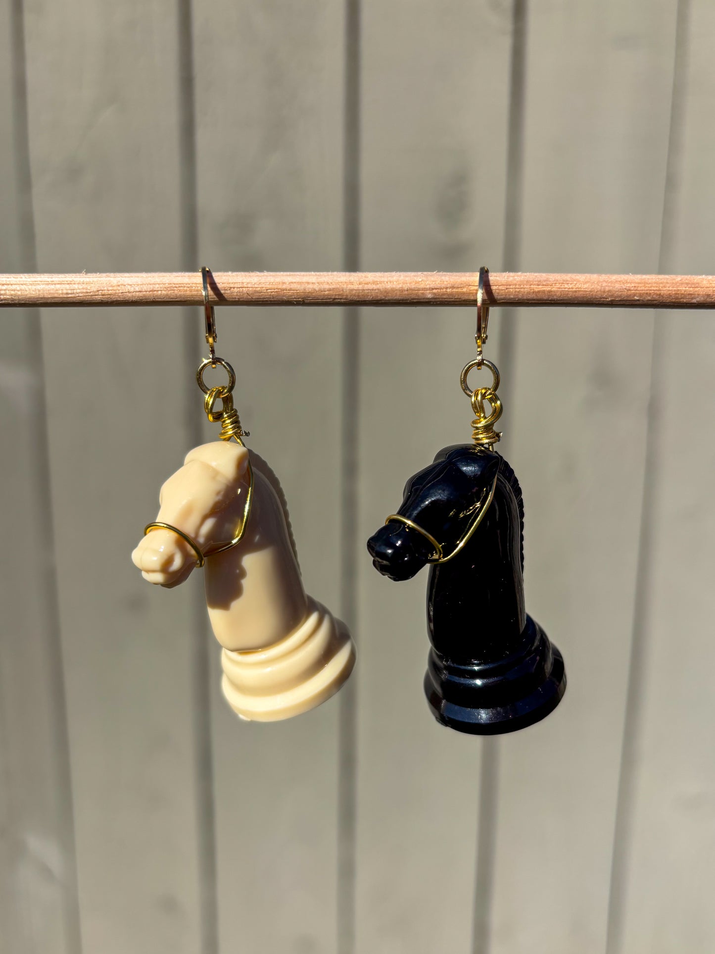 Knight Horse Chess Piece Earrings